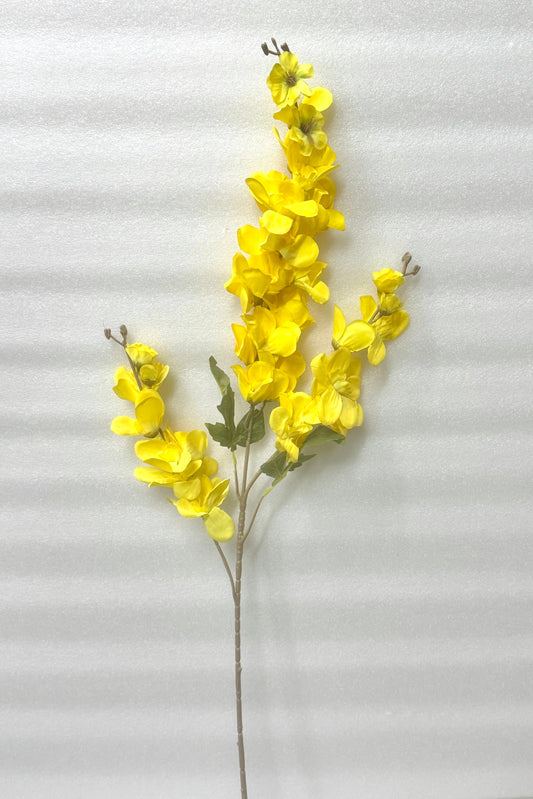 Yellow Artificial Delphinium Stem