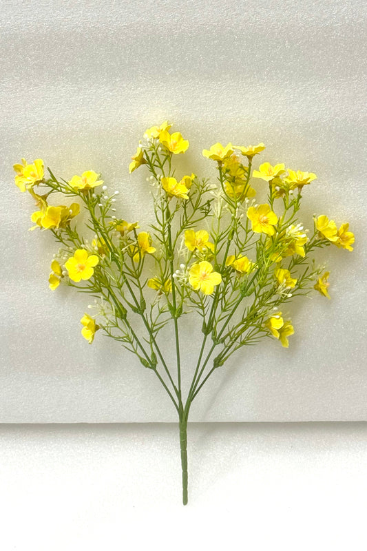 Yellow Artificial Cherry Blossom Spray