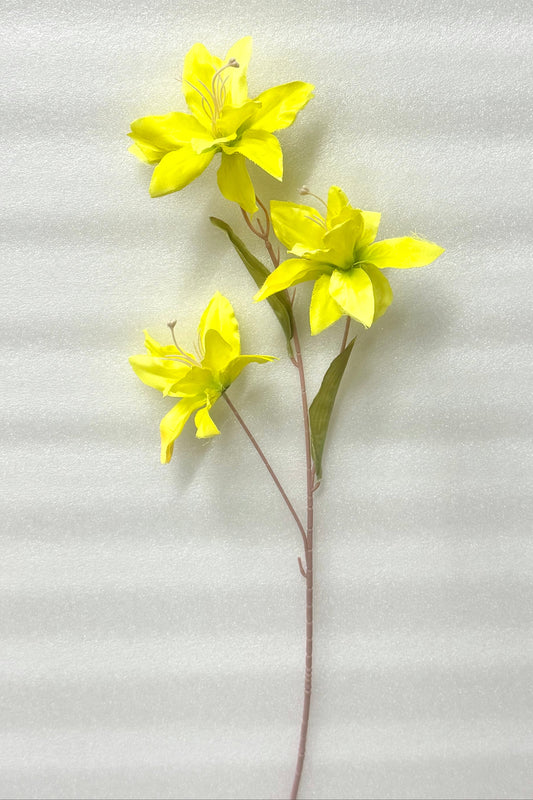Yellow Artificial Clematis Stem