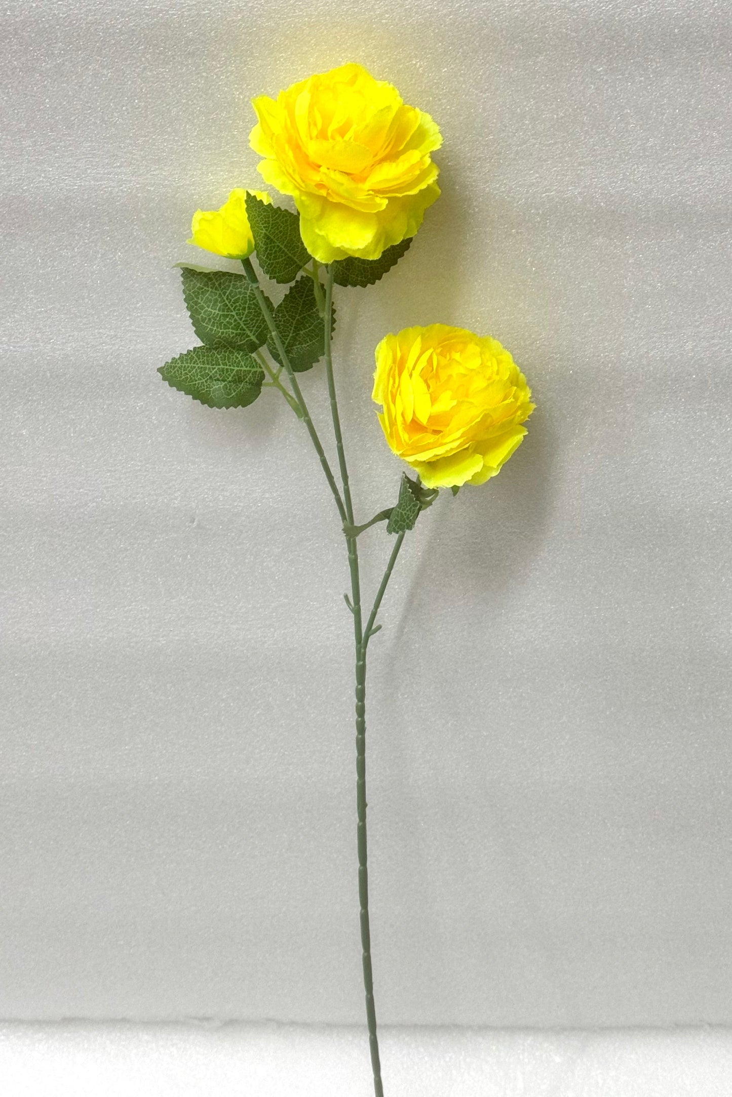 Yellow Faux Rose Stem