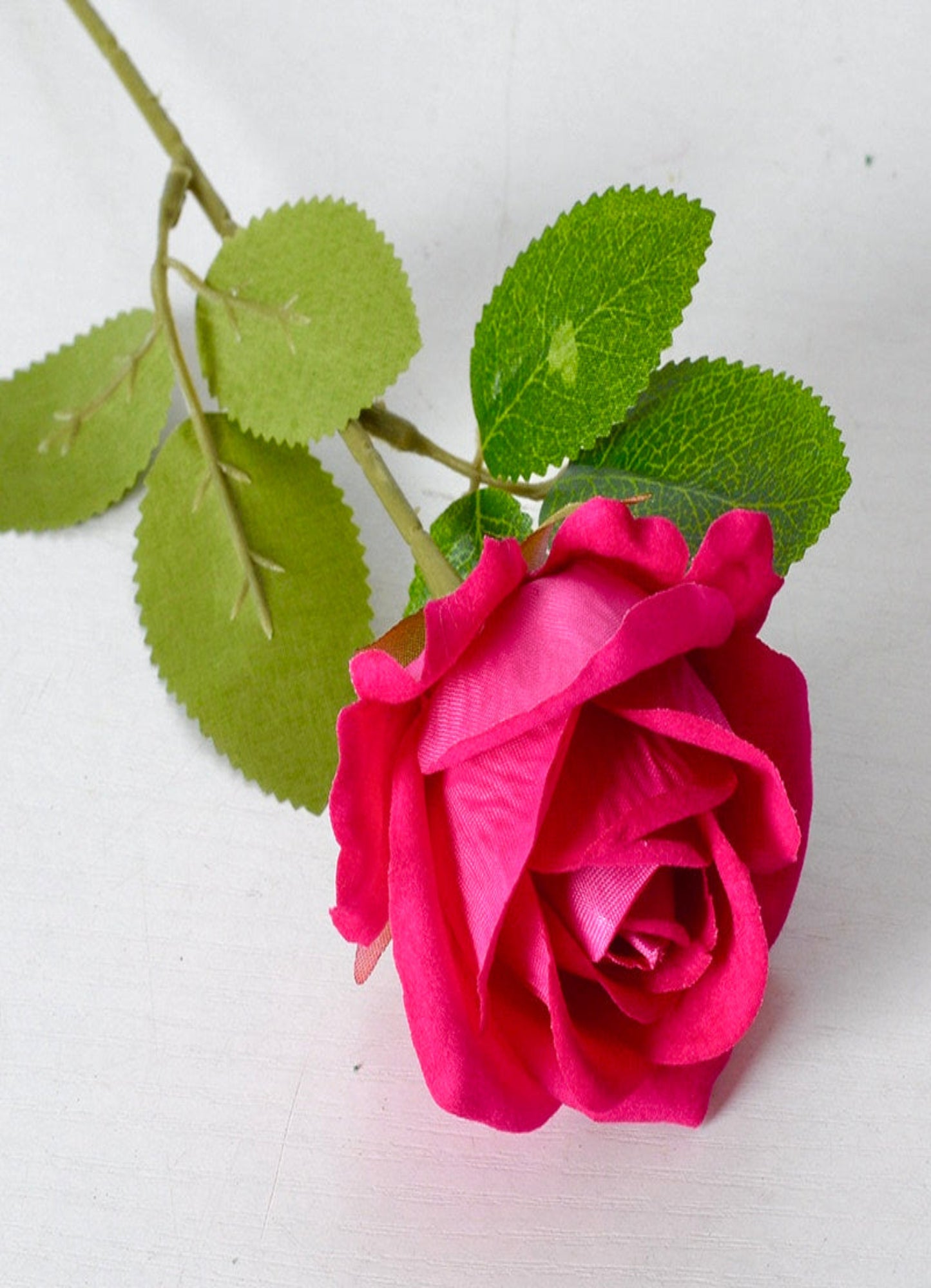 Artificial Hot Pink Blue Silk Rose Stem – Long Stem for Event Arrangements
