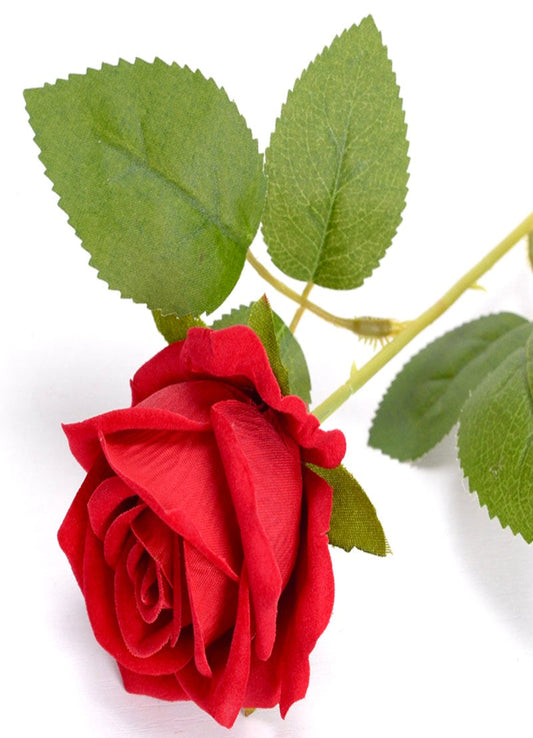 Artificial Red Silk Rose Stem – Long Stem for Event Arrangements