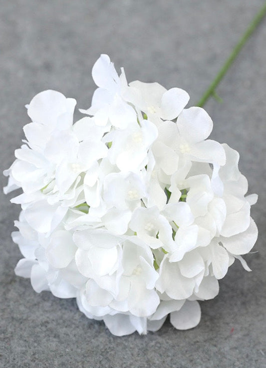 Artificial White Hydrangea Spray – Long Stem for Event Arrangements