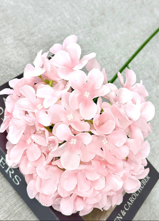Artificial Pink Hydrangea Spray – Long Stem for Event Arrangements