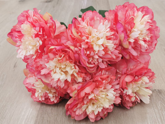 Pink Artificial Japanese Peony - 7 Heads